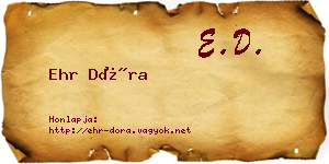 Ehr Dóra névjegykártya