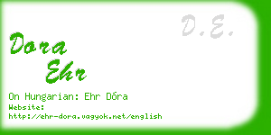 dora ehr business card